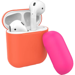 Coque Silicone Airpods Orange Fluo Puro