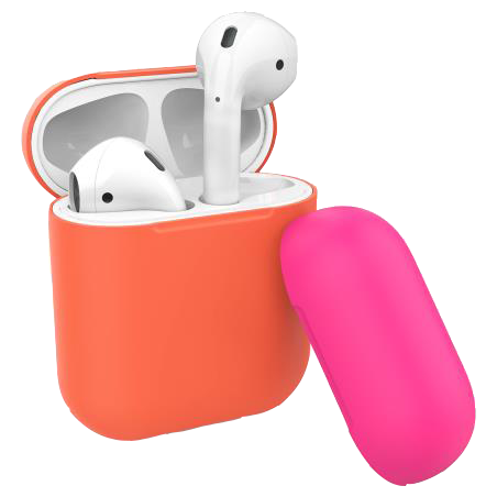 Coque Silicone Airpods Orange Fluo Puro