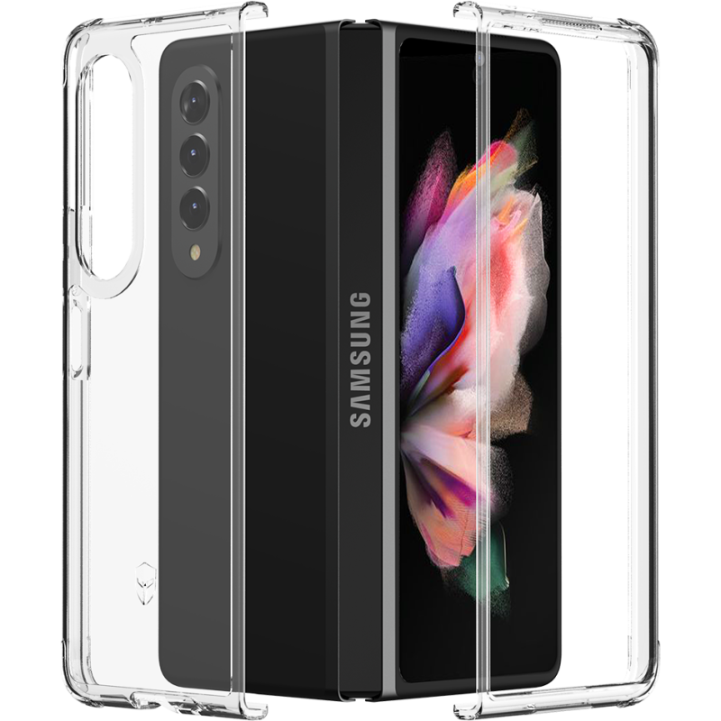 Double Coque Renforcée Samsung Galaxy Z Fold 3 DUO Garantie à vie Transparente Force Case