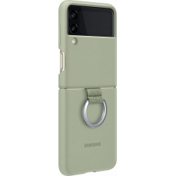 Coque Samsung Galaxy Z Flip 3 Silicone avec anneau Verte Samsung