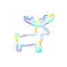 NEON LUMINEUX CERF MULTICOLORE USB A