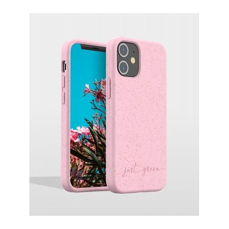 Coque iPhone 12 mini Natura Baby Pink  Eco-conçue Just Green