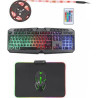 Pack gaming 4 en 1 avec Clavier  Souris  Tapis Ruban LED Livoo