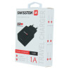 Chargeur 1 port USB Swissten (Smart IC) 1A , Noir