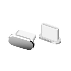 Cache poussière pour prise USB-C gris