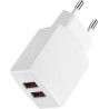 Base de chargeur secteur USB 3.4 A blanche 2 Ports USB