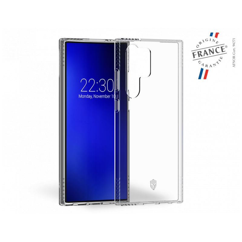 Coque Renforcée Samsung G S23 Ultra 5G PULSE Made in France Garantie à vie Transparente Force Case