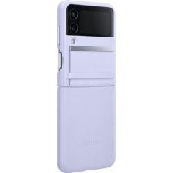 Coque Samsung G Z Flip 4 en Cuir Lavande Samsung