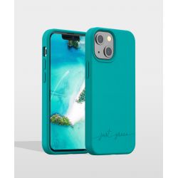 Coque iPhone 13 mini Biodégradable Blue Lagoon Just Green