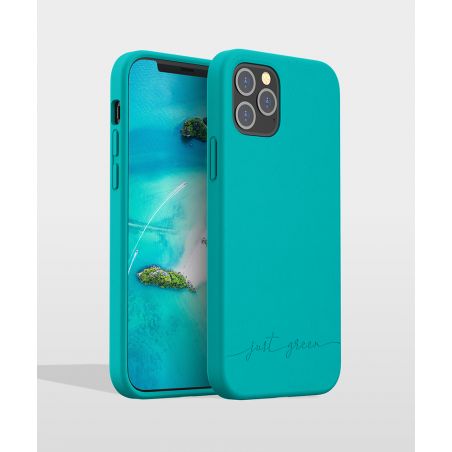 Coque iPhone 12 / 12 Pro Biodégradable Blue Lagoon Just Green