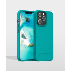 Coque iPhone 13 Pro Biodégradable Blue Lagoon Just Green