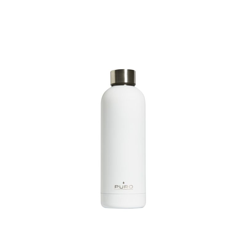 BOUTEILLE HOT AND COLD 500ML METAL BLANC