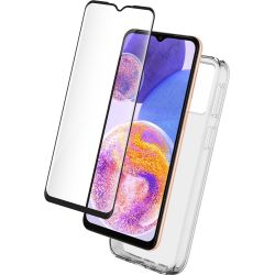 Pack Samsung G A23 5G Coque Transparente et Verre trempé Bigben
