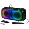 Enceinte Bluetooth PARTY 200W avec effets lumineux + micro filaire Noire Party