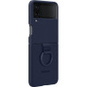 Coque Samsung G Z Flip 4 Silicone avec anneau Bleu marine Samsung