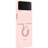 Coque Samsung G Z Flip 4 Silicone avec anneau Rose Samsung