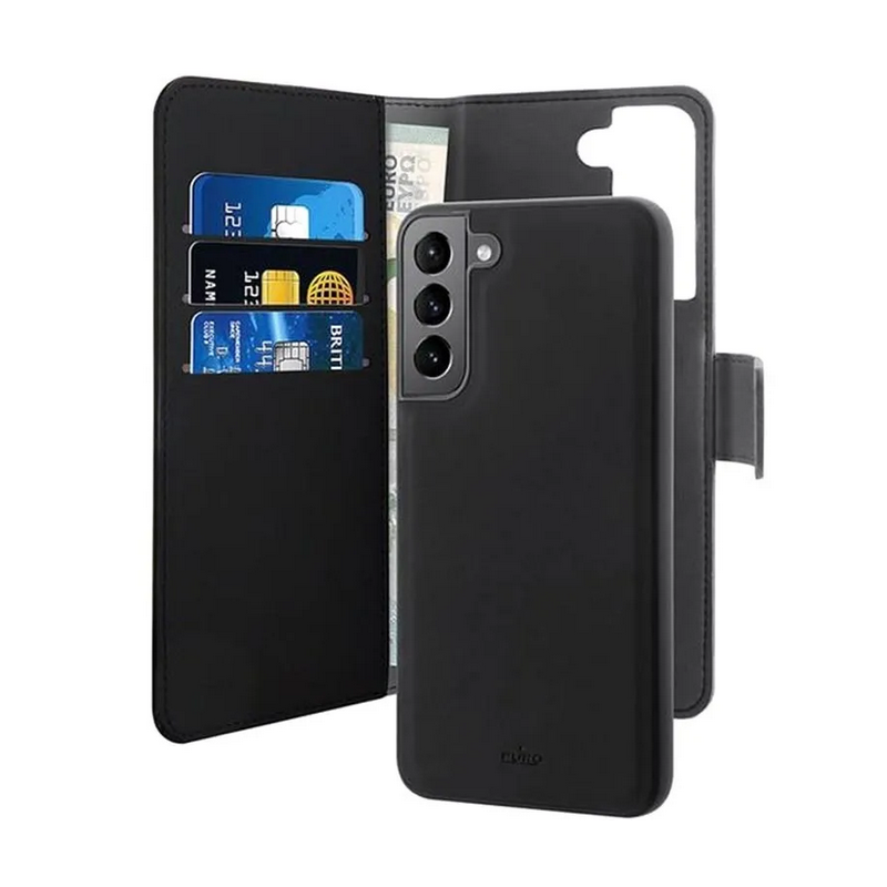 Etui Samsung Galaxy S22 5G Coque Magnétique Noir Puro