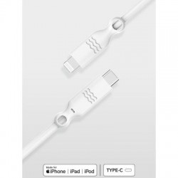 Câble Recyclable USB C/Lightning 2m Blanc Just Green