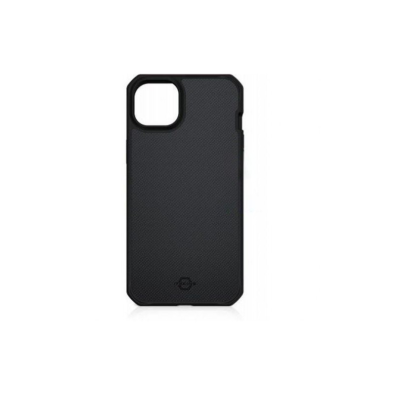 Coque Renforcée iPhone 14 Compatible MagSafe Ballistic Nylon R 100% Plastique recyclé Noire Itskins