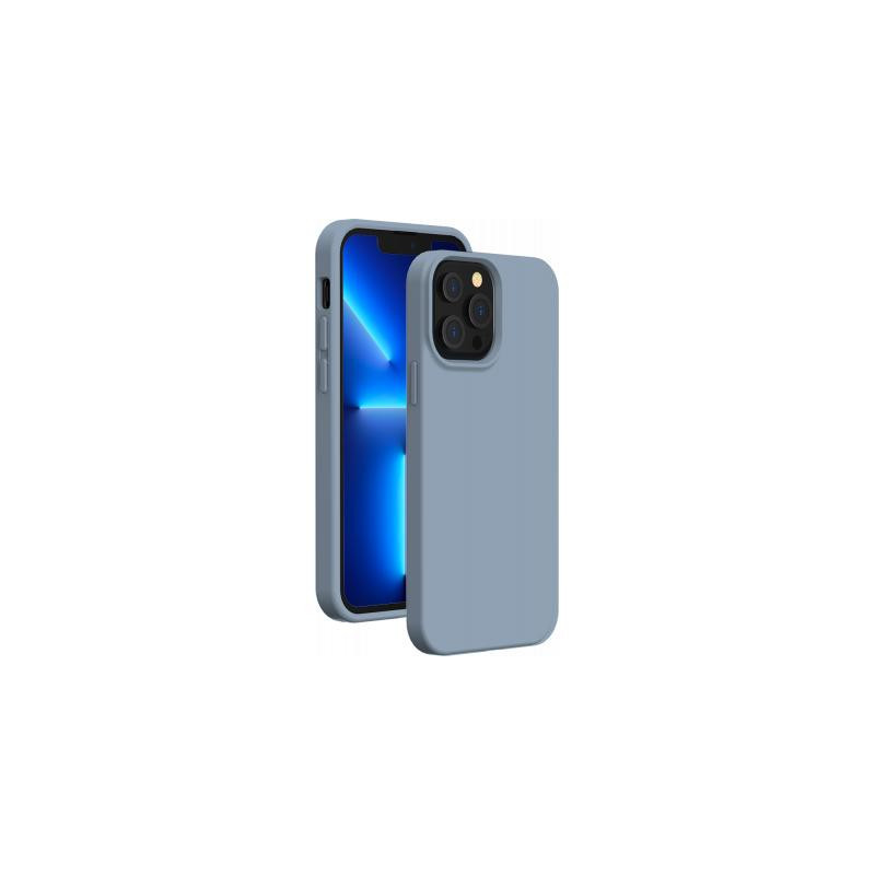 Coque iPhone 13 Pro Max Silicone SoftTouch Storm Blue Bigben