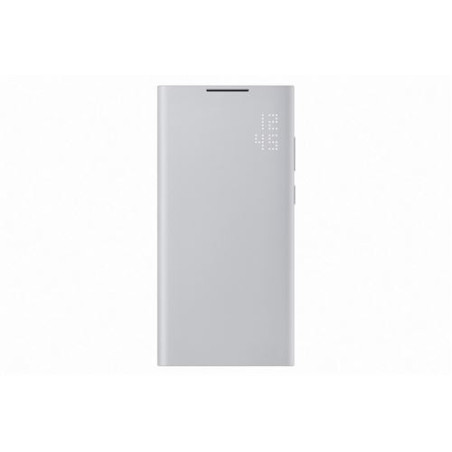 Etui Folio Smart LED View pour Samsung Galaxy S22 Ultra Gris clair