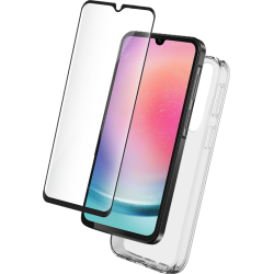 Pack Samsung GALAXY A25 Coque Transparente + Verre trempé + SmartFrame Bigben