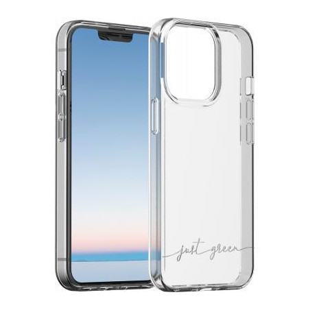 Coque iPhone 13 Pro Infinia Transparente - 100% Plastique recyclé Just Green