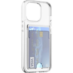 Coque iPhone 14 Pro Hybride avec porte-carte intégré Transparente Bigben