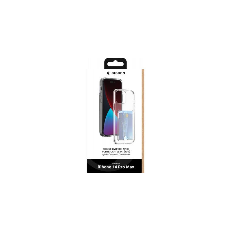 Coque iPhone 14 Pro Max avec porte-carte intégré Transparente