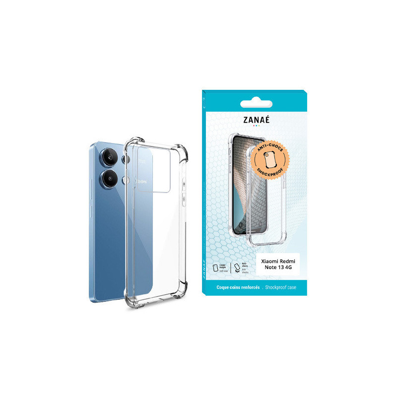 Coque Xiaomi Redmi Note 13 4G Silicone transparent avec coins renforcés