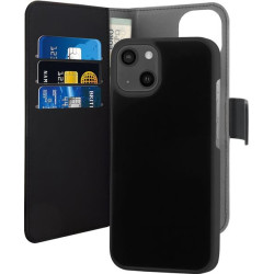 Folio 2 en 1 iPhone 13 Coque Magnétique Noir Puro