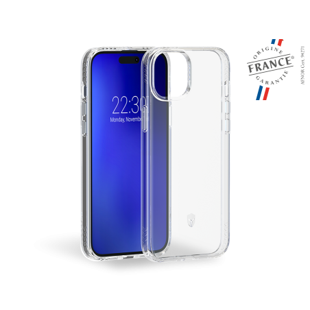 Coque Renforcée iPhone 15 Plus PULSE Origine France Garantie Garantie à vie Transparente - FR Force Case