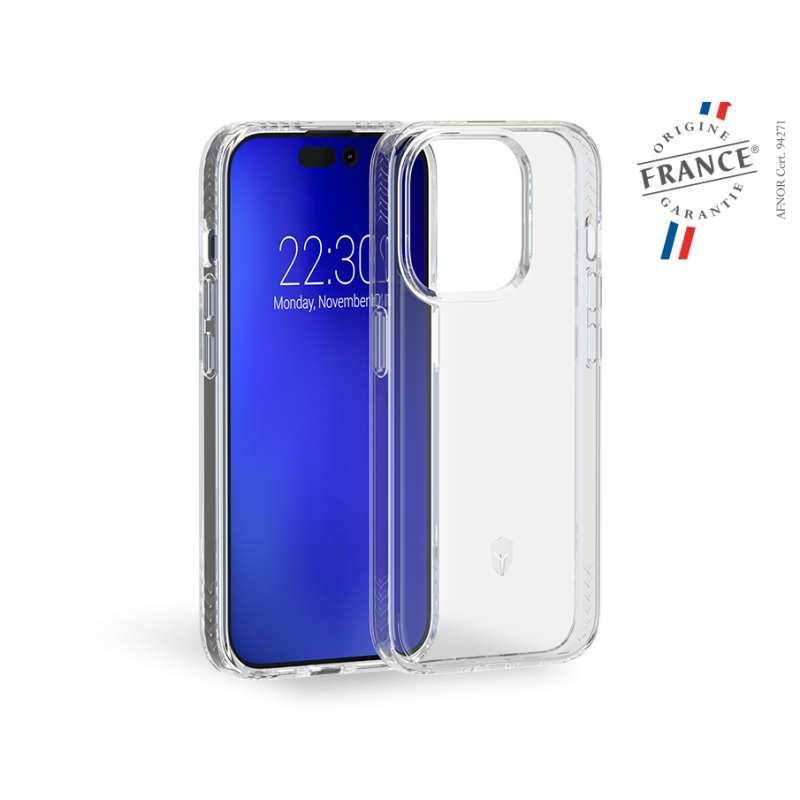 Coque Renforcée iPhone 15 Pro Max PULSE Origine France Garantie Garantie à vie Transparente - FR Force Case