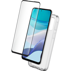 Pack Motorola G53 5G Coque Transparente + Verre trempé Bigben