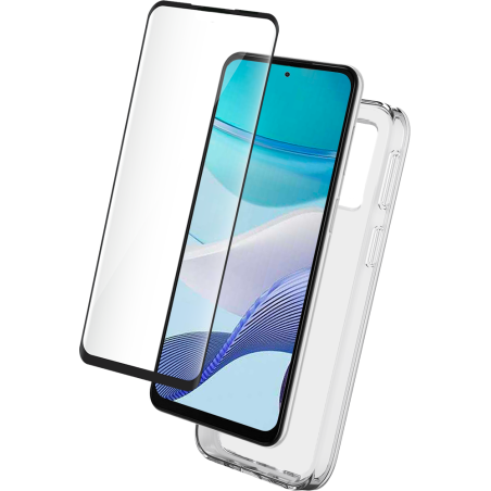 Pack Motorola G53 5G Coque Transparente + Verre trempé Bigben