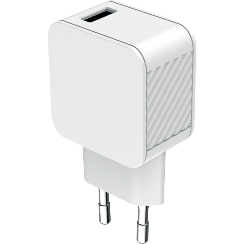 Chargeur maison 2.4A IC Smart Blanc Plastique recyclé Bigben