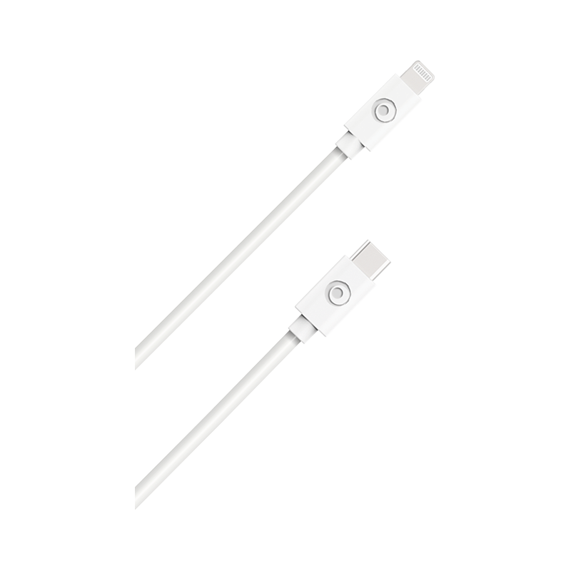 Câble USB C vers Lightning 50cm 3A Blanc Bigben