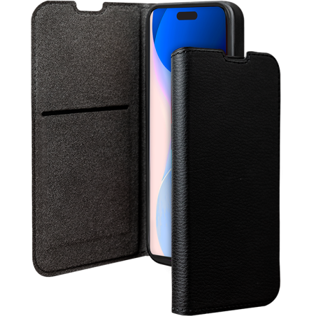 Folio Wallet iPhone 16 Noir Certifié GRS Bigben