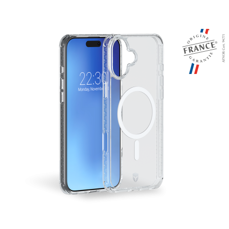 Coque Renforcée iPhone 16 Plus AIR Compatible MagSafe Transparente Origine France Garantie à vie Force Case