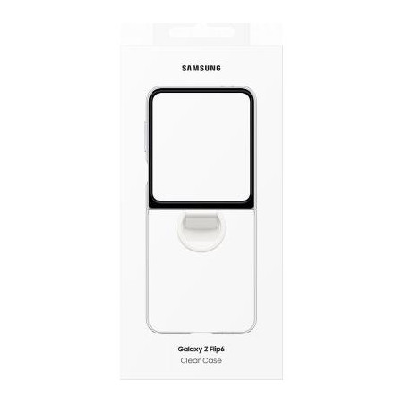 Coque Samsung Galaxy Z Flip 6 Anneau selfie Transparente