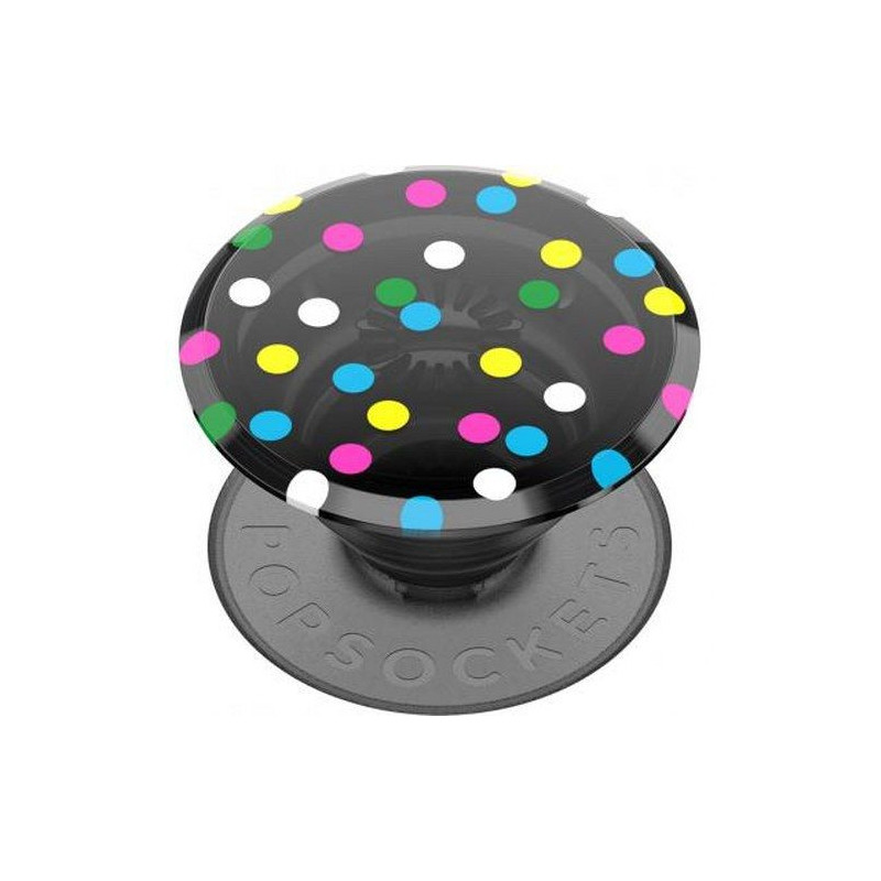 Pop Grip Premium Translucent Black Disco Dots Popsockets