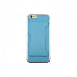 Coque iPhone 6 rigide avec porte-carte bleue