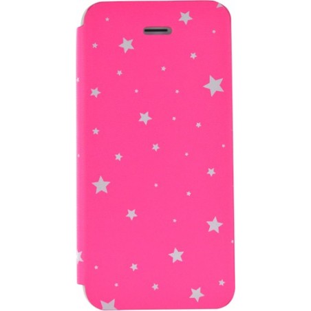 Etui iPhone 5/5S folio rose avec étoiles