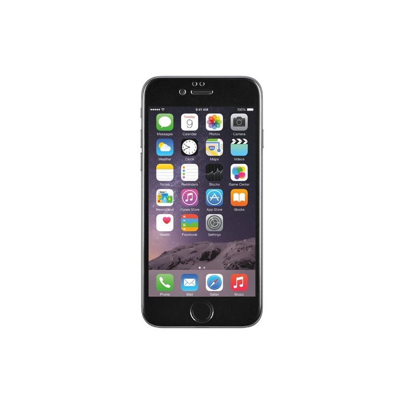 Protège-écran iPhone 6 en verre trempé contour noir 