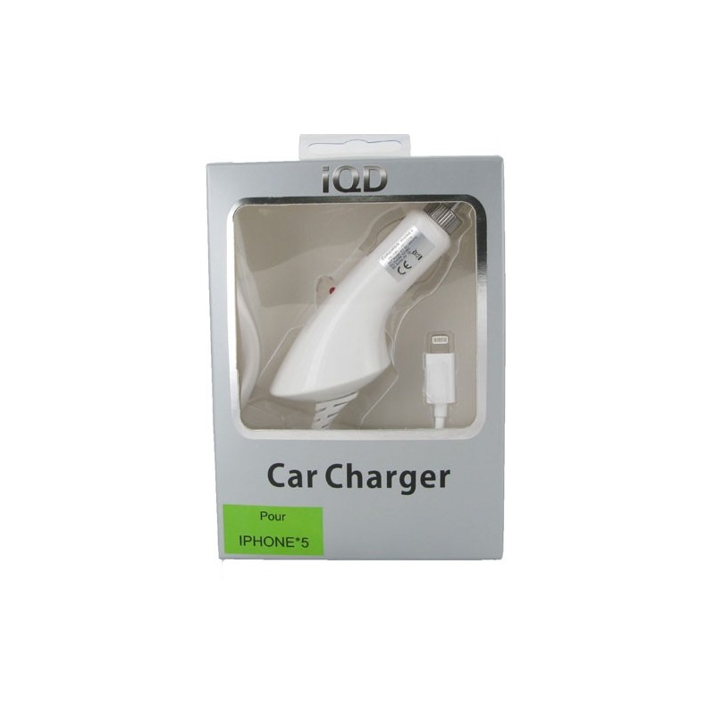 Chargeur Allume-Cigare IP5/5C/5S (5V-1A) - Blanc