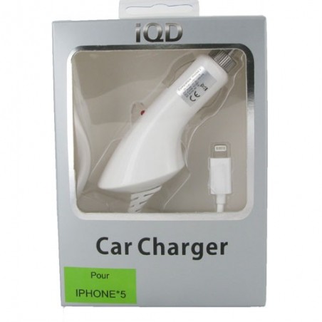 Chargeur Allume-Cigare IP5/5C/5S (5V-1A) - Blanc