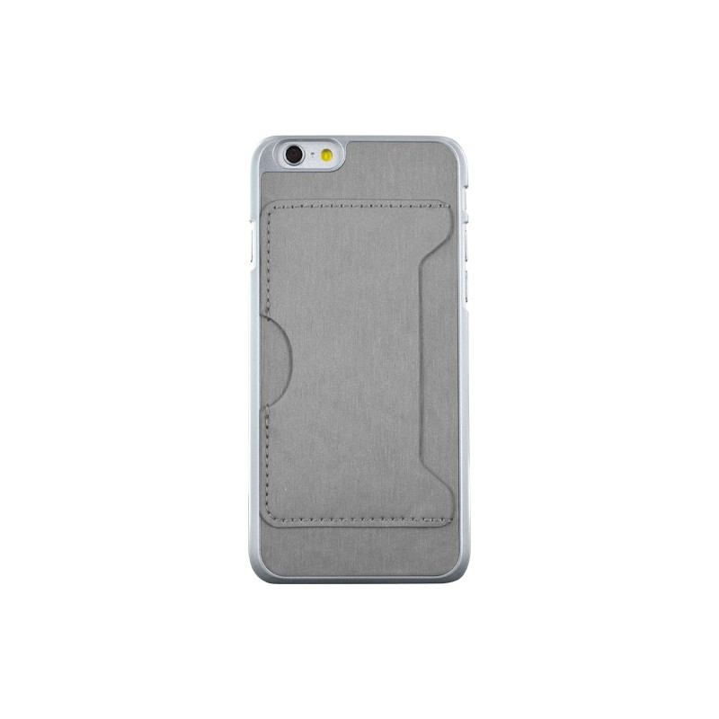 Coque rigide iPhone 6 Plus/6S Plus grise avec porte-carte 