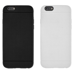 Pack de protection iPhone 6/6S comprenant 2 coques souples blanche et noire