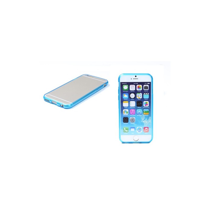 Coque bimatiere IPhone 6/6S 4,7'' - Contour Turquoise