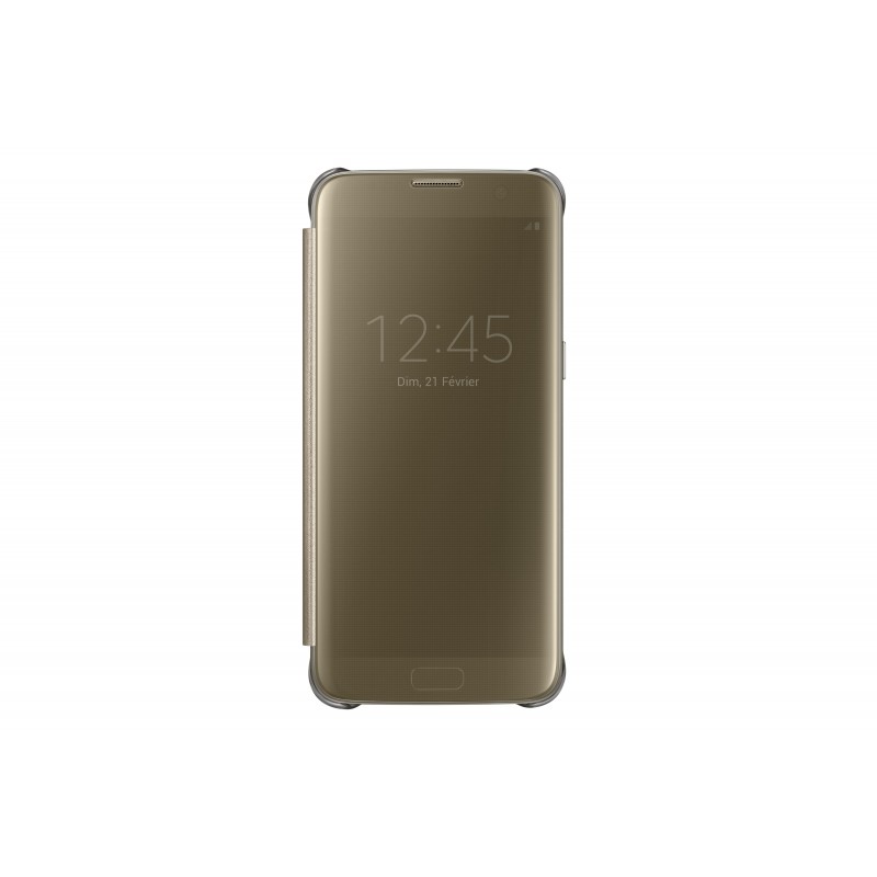 Etui Clear View Cover Or Pour Samsung Galaxy S7 Edge